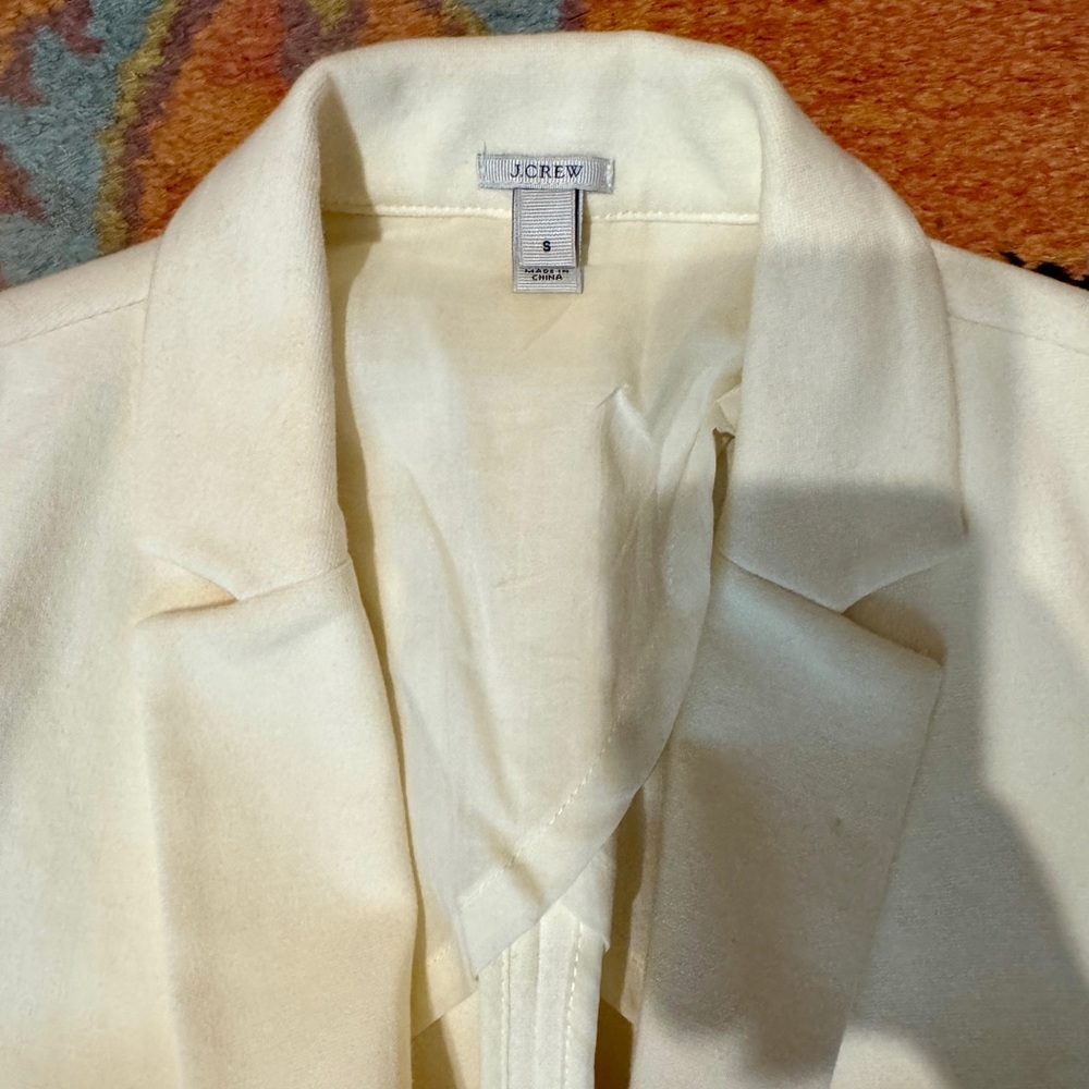 J. Crew Women's Blazer in Cream with Navy Stripes - Picture 2 of 2